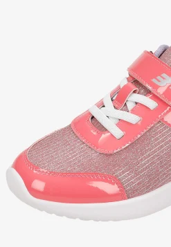 BARTEK różowe sneakersy dla dziewcząt z błyszczącym materiałem 87005-15