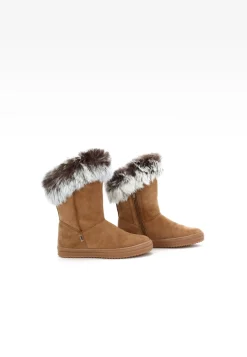 Botki ocieplane BARTEK W-27399/19T, dla dziewcząt, brązowy