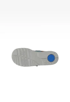 Brązowo-niebieskie sandały zabudowane z łączonych skór BARTEK 86804-025