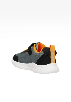 Czarno-szare sneakersy z pomarańczową błyskawicą BARTEK 87006-10