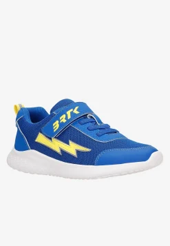 Niebieskie sneakersy BARTEK z żółtą błyskawicą 87006-16