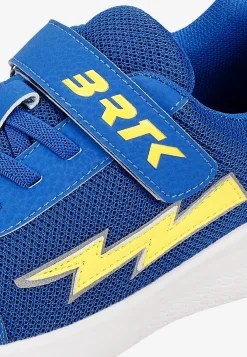 Niebieskie sneakersy BARTEK z żółtą błyskawicą 87006-16