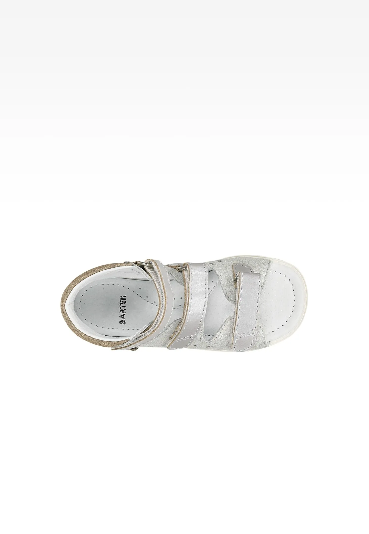 Popielato-srebrne sandały zabudowane BARTEK 86803-028