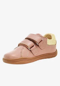 Różowe półbuty barefoot dla dziewczynki ze złotym zapiętkiem BARTEK 86003-55
