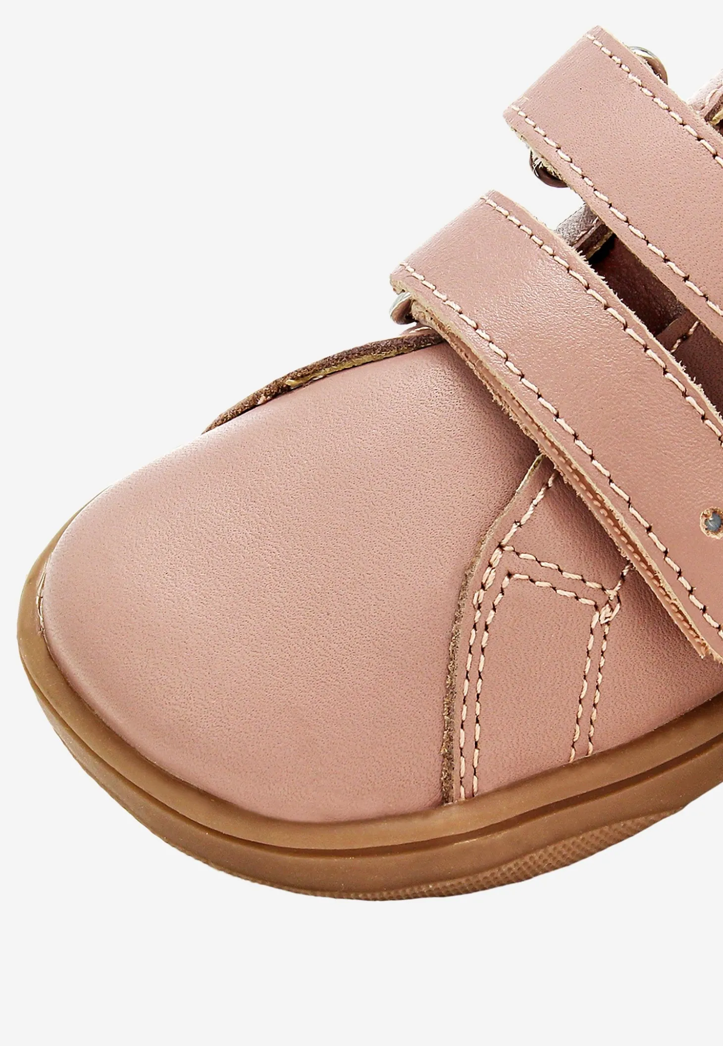 Różowe półbuty barefoot dla dziewczynki ze złotym zapiętkiem BARTEK 86003-55