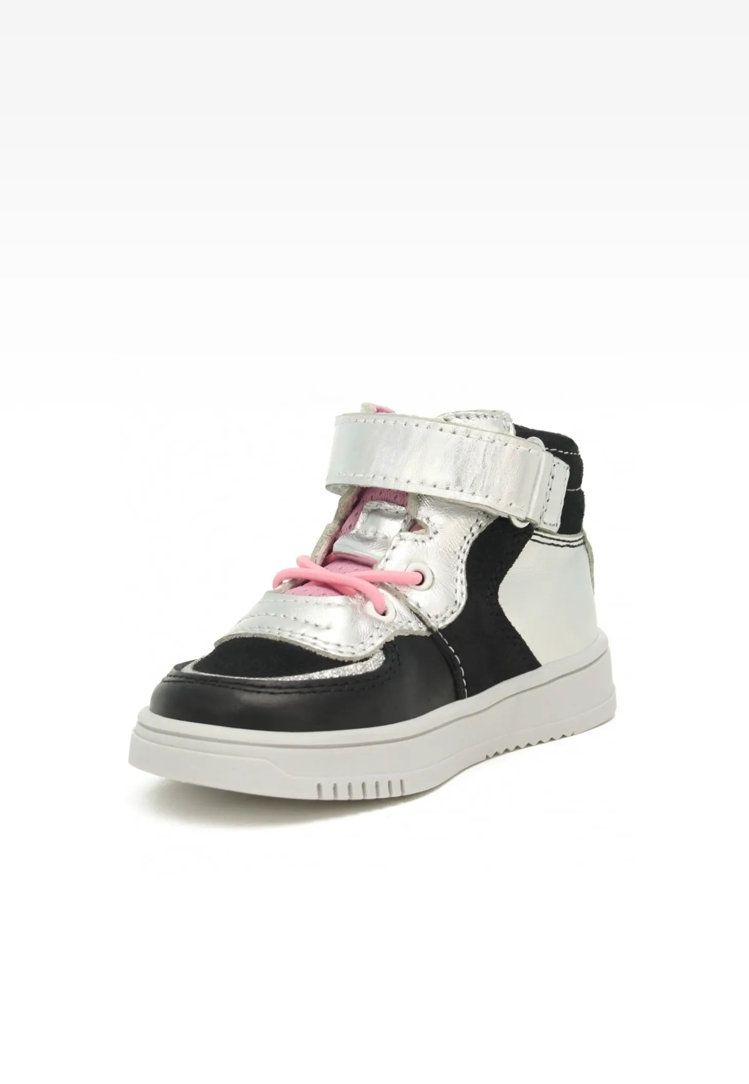 Sneakers BARTEK 11583002, dla dziewcząt, czarno-srebrny