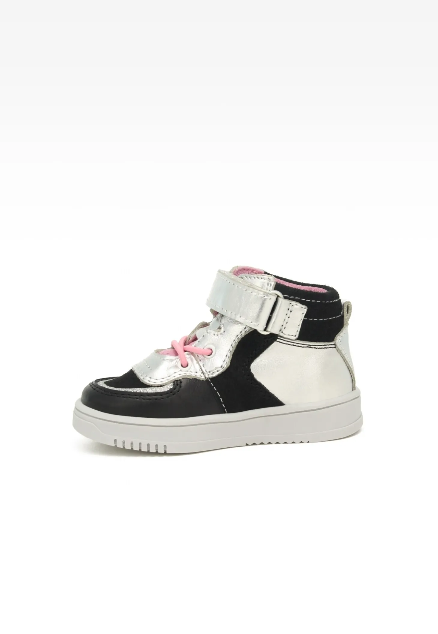Sneakers BARTEK 11583002, dla dziewcząt, czarno-srebrny