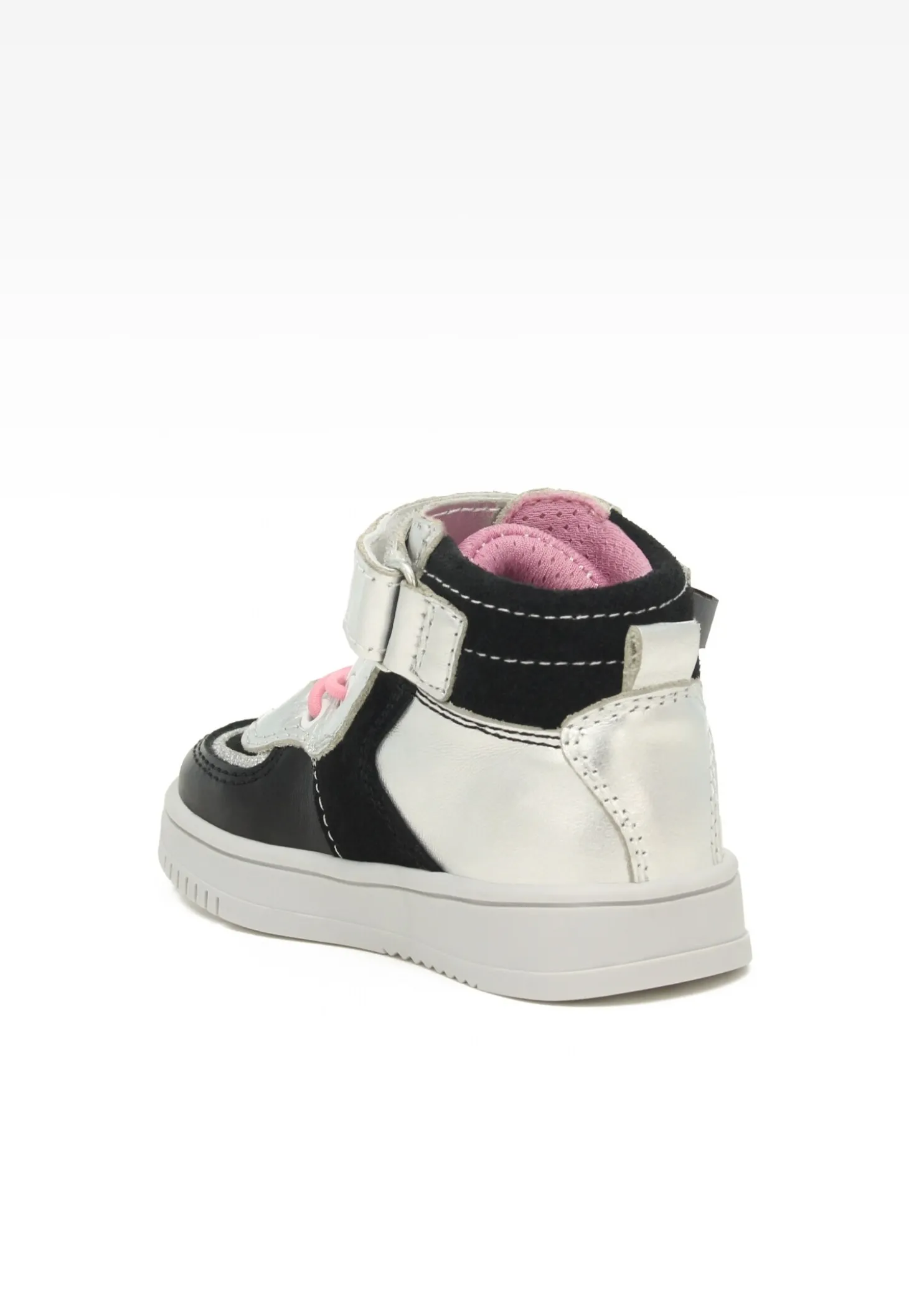 Sneakers BARTEK 11583002, dla dziewcząt, czarno-srebrny