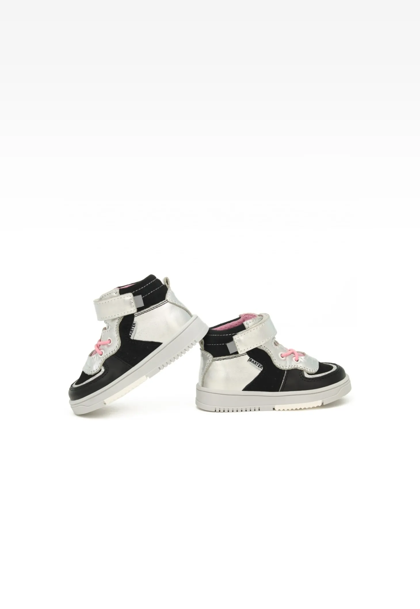 Sneakers BARTEK 11583002, dla dziewcząt, czarno-srebrny