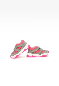 Sneakers BARTEK 11131011, dla dziewcząt, szaro-różowy