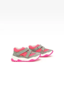 Sneakers BARTEK 11131011, dla dziewcząt, szaro-różowy